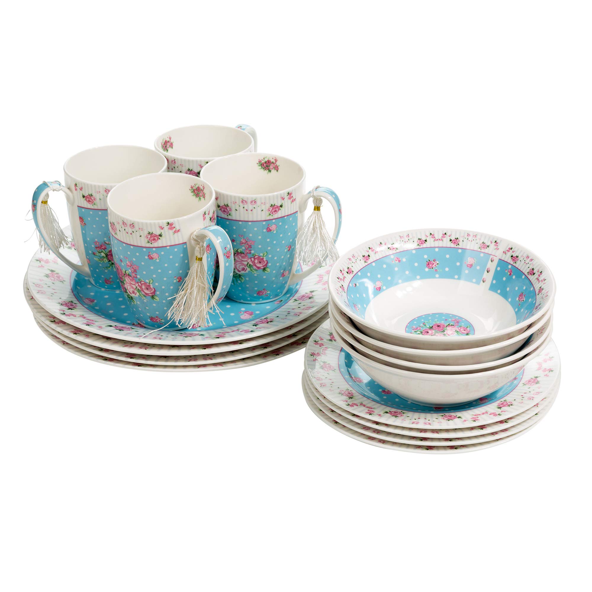 Dinner Sets London Boutique Fine China Dinner set 16 Piece Porcelain