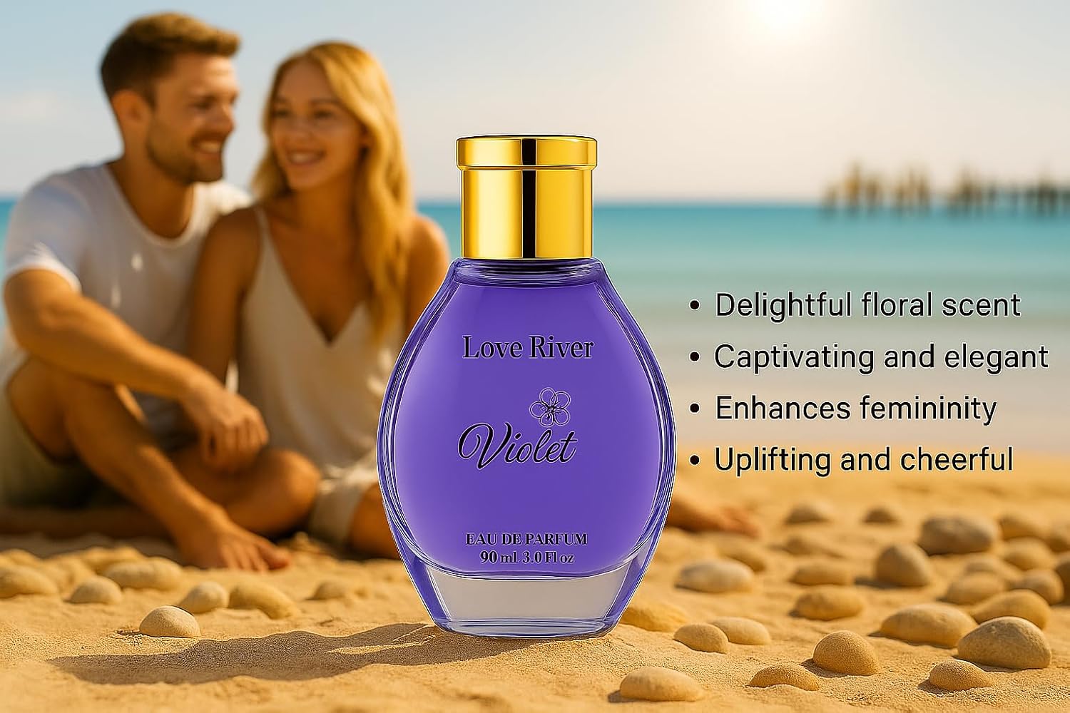 Women's Perfume, Floral Fragrance with Mandarin, Mint, Raspberry Notes, Long Lasting Purple Bottle Eau de Parfum for Women, 90ml, 3.0 Fl Oz - Image 5