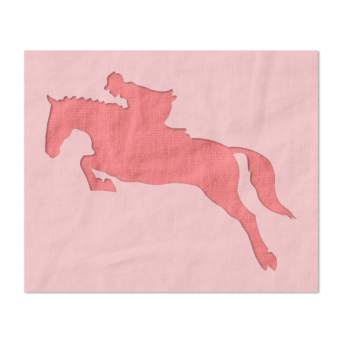 Horse Jumping Stencil