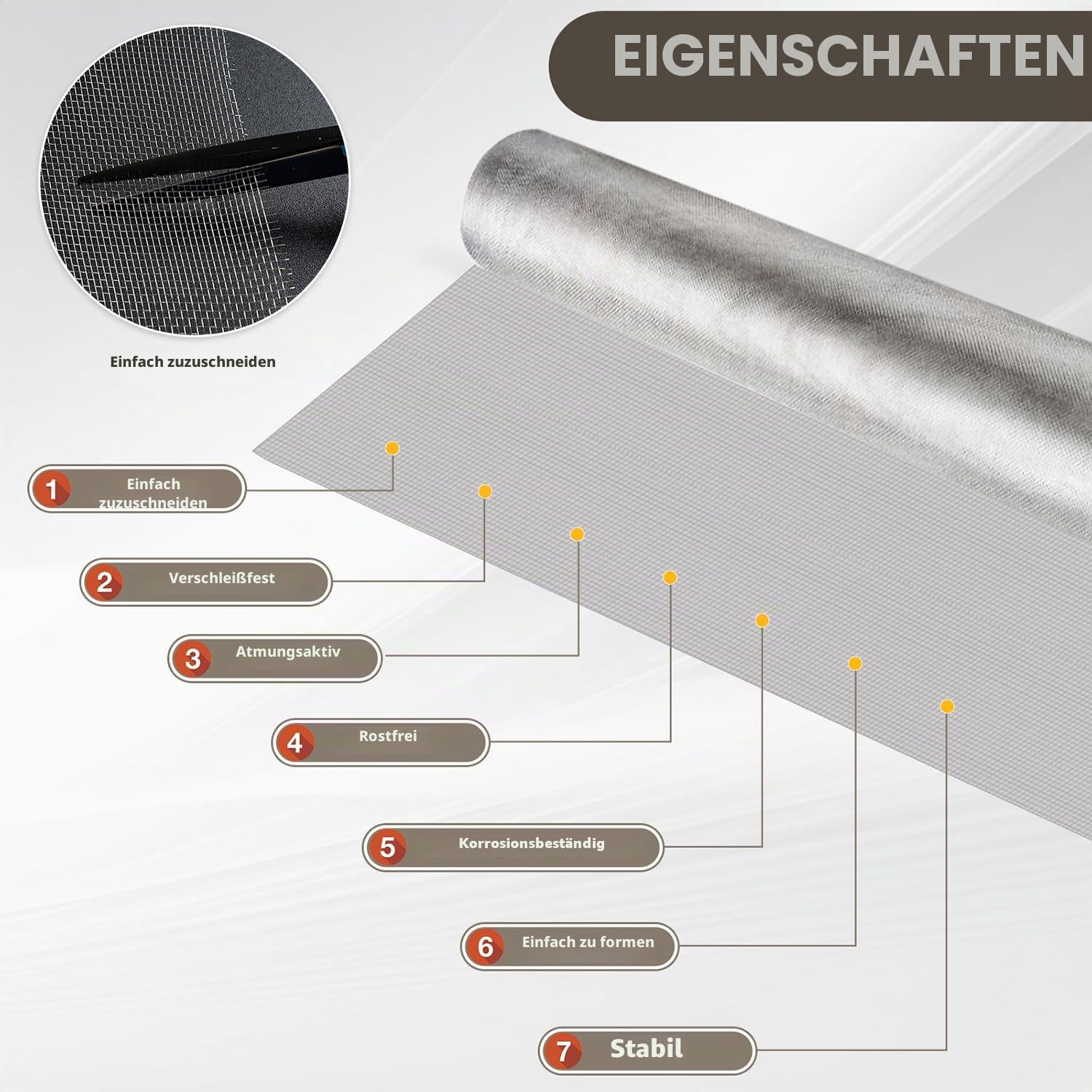 KISKIS Gewebtes Drahtgeflecht aus 304 Edelstahl, Drahtgeflecht, verhindert das Eindringen von Mäusen, Schlangen, Hornissen, Nagetieren, einfach zu schneiden und zu installieren (120X500CM47X197INCH)