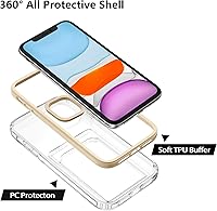 Vista 2 de ZCDAYE Funda para iPhone 11, iPhone 11 (6.1 pulgadas) con tarjetero y funda transparente de TPU suave a prueba de golpes para iPhone 11