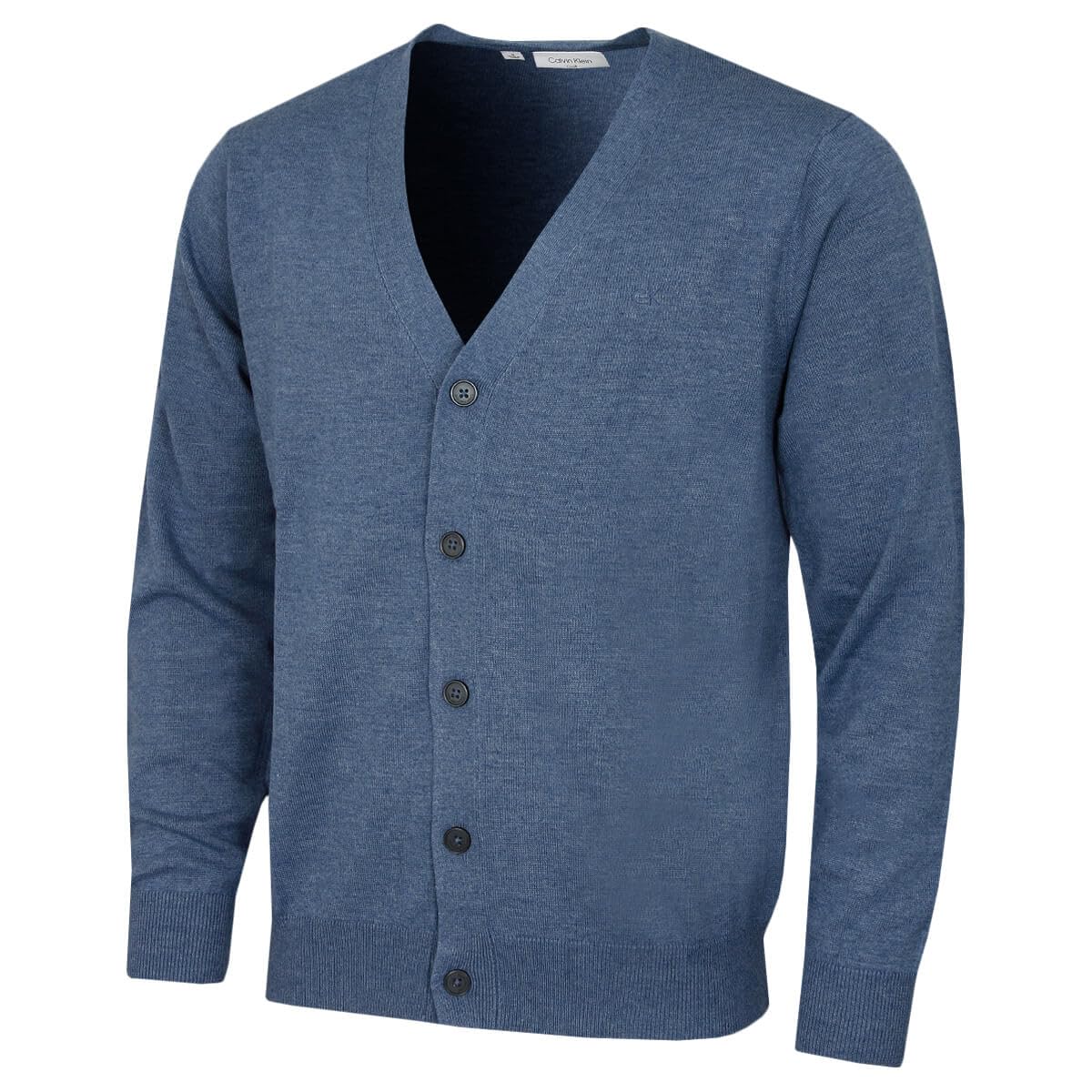 Calvin Klein Cardigan da uomo con scollo a V, morbido, classico, con bottoni
