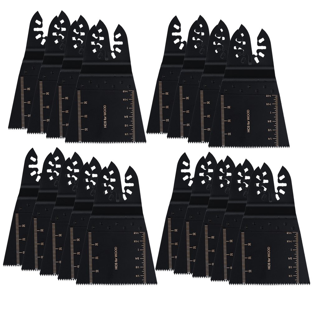 Precision Wide Segmented Wood/Plastic/Soft-Metal Oscillating Multi Tool Saw Blades Replacement for Fein Multimaster Bosch Craftsman Dremel and More (18 Pack)