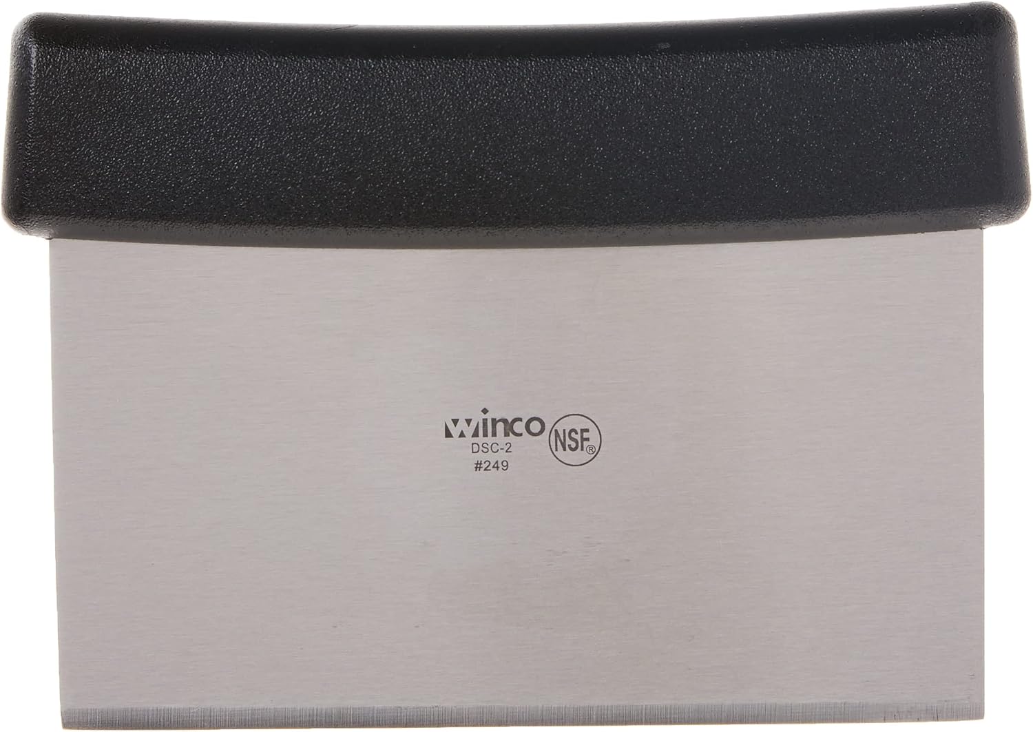 Winco Plastic Handle Winware Stainless Steel Dough Scraper 6 x 3 inches