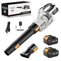 Soffiatore a Batteria, KUZUPRO Soffiatore per Foglie 21 V con 2 Batterie da 4,0 Ah e Caricabatterie