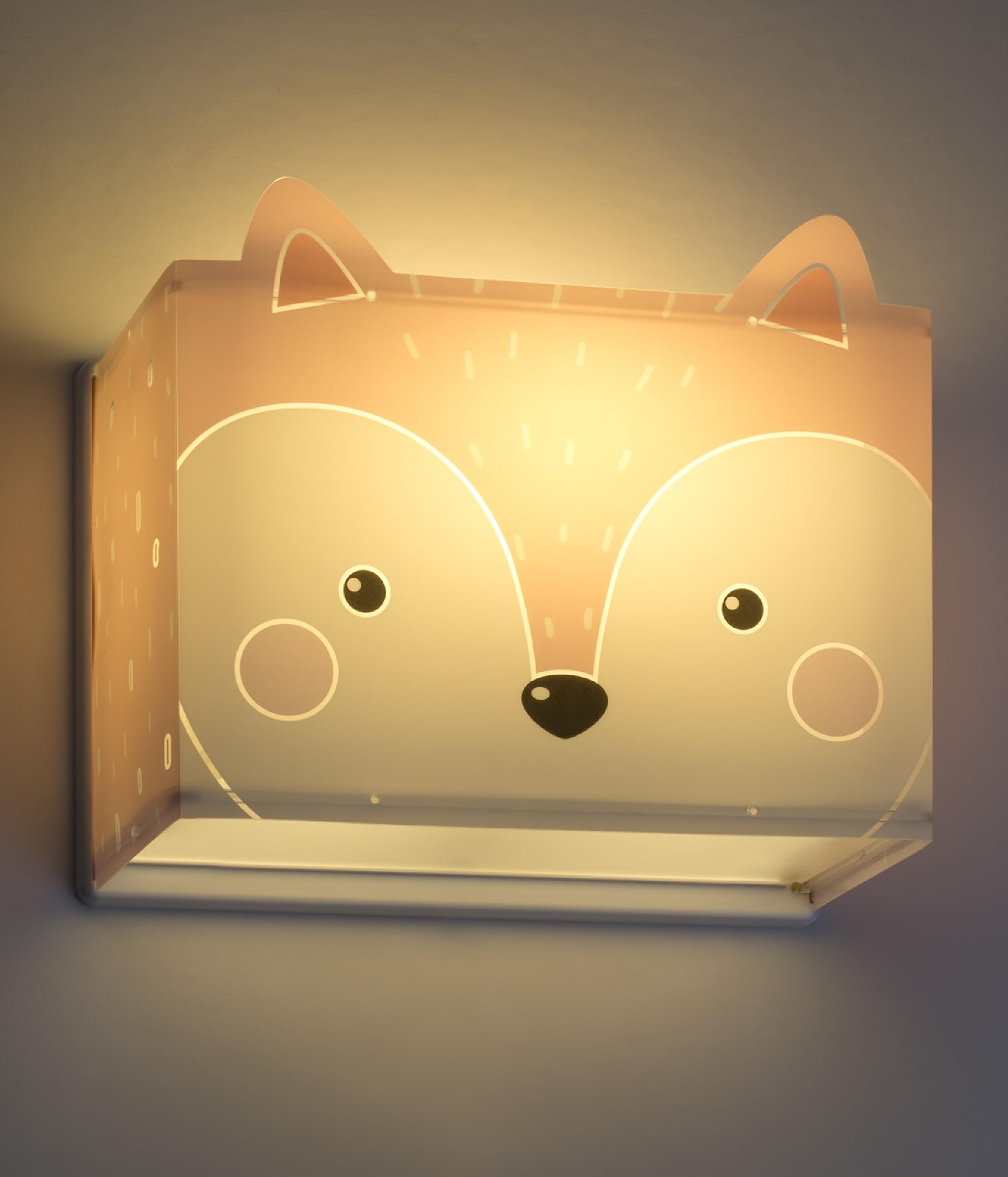 Dalber Lámpara Aplique infantil de pared Little Fox Zorro Rosa Animales