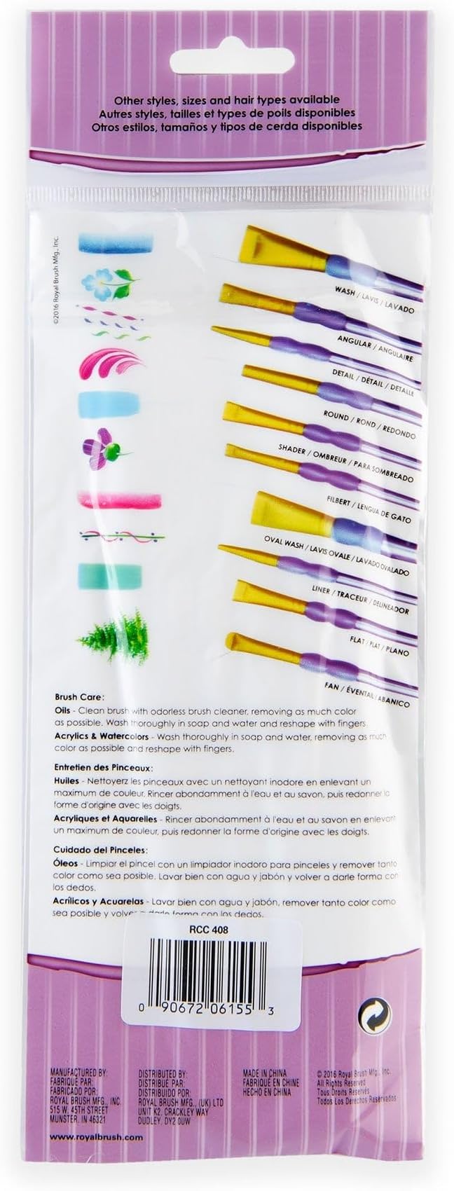 Set de 7 pinceles Royal & Langnickel Crafter's Choice Flat Taklon variedad - Blanco miniatura 5