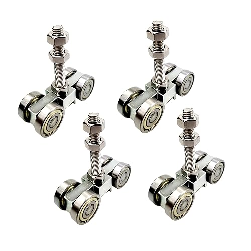 Miniatura 6 de Hi Flame Conjunto de carro resistente de 4 ruedas con perno M10 silencioso y 3 tuercas para todos los canales de puntal estándar de 1-58 pulgadas o