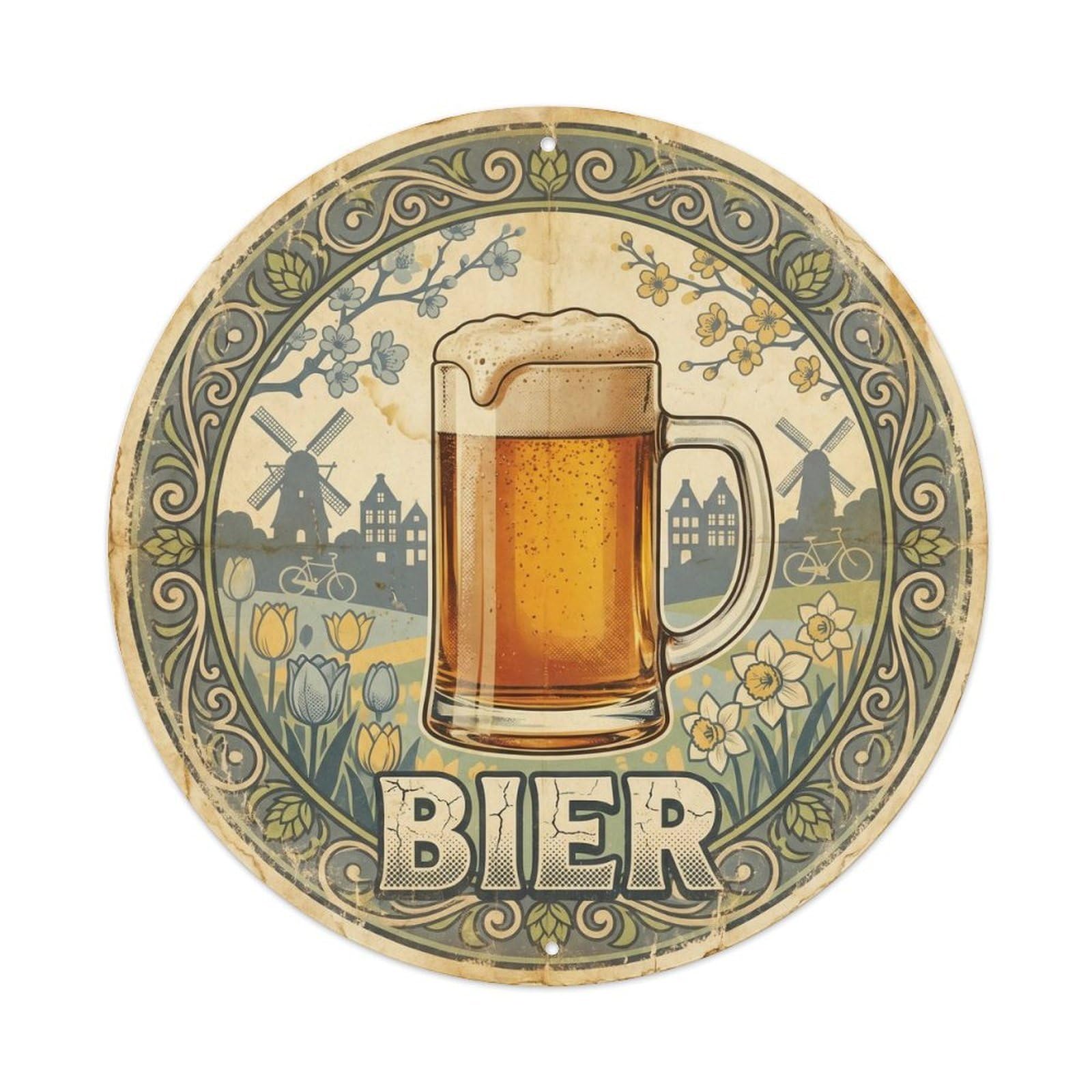 Brew House Dutch Travel Beer Drink Culture Silkscreen Metal Tin Sign