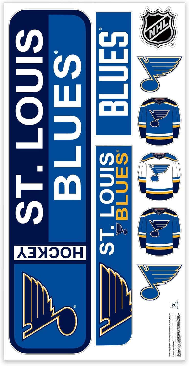 Sports Decor St. Louis Blues Repositionable Wall Decal Set - Street Signs