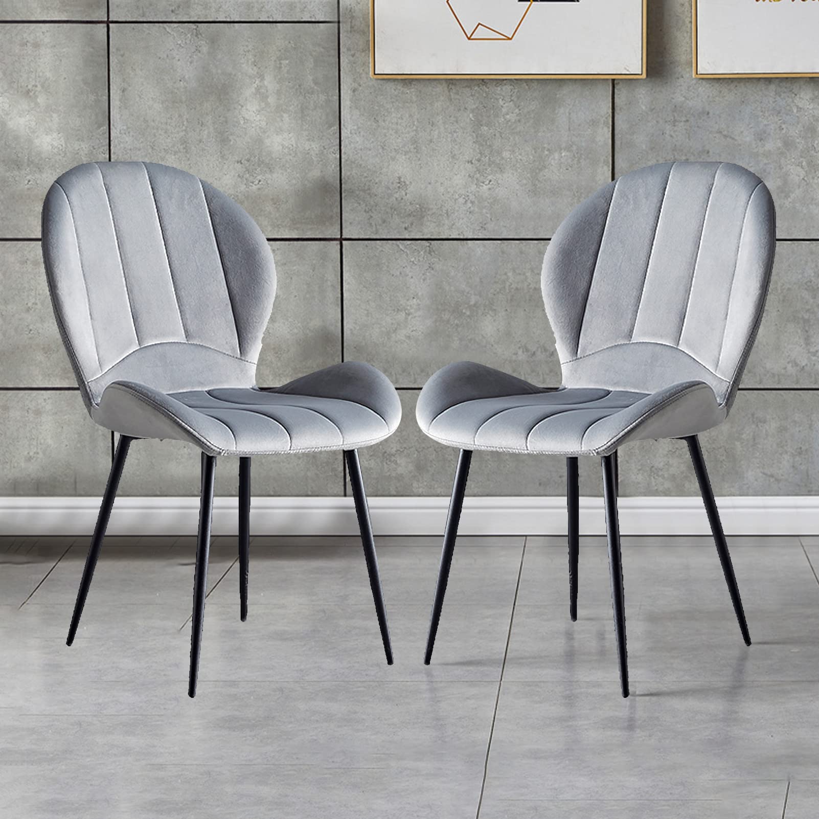 Amazon｜2のダイニングチェアセット、アームレスレジャーチェア