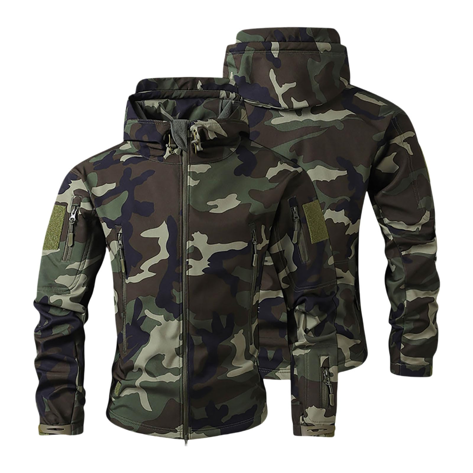 Bnokifin Giacca tattica militare da uomo in cotone leggero con tasca