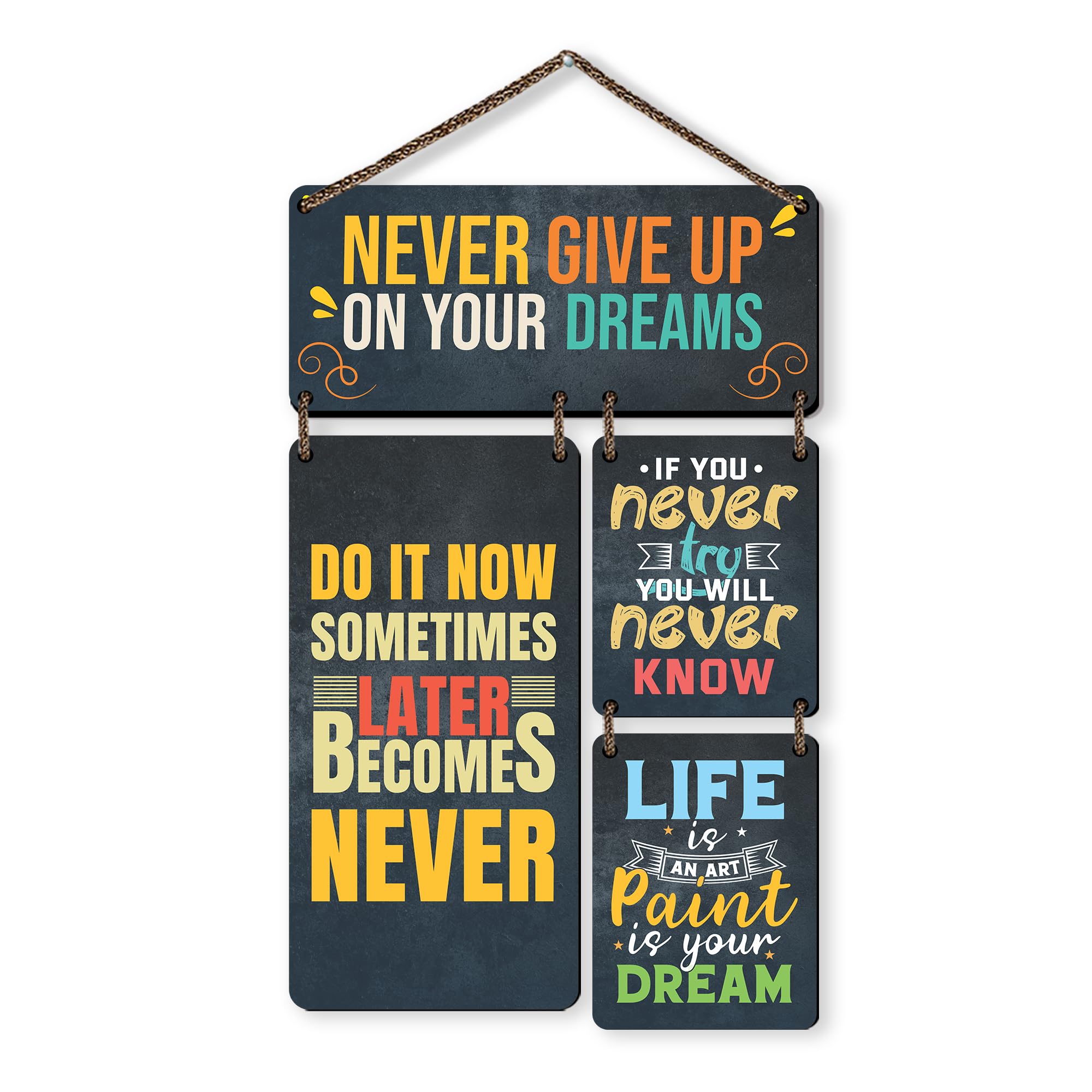 Rousrie Decorative Motivational Quotes Printed Mdf Wooden Wall Hanging | Living Room | Home Decor Items| Gifts | Wall Art For Hall | Modern Wall Decoration Accessories for Home Decoration (Motivational, Design 4)-image-13
