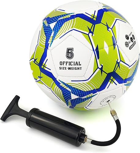 Soccer Ball Sizes 3 4 5 for Boys Girls Adults Training Indoor Outdoor Lawn Sports in Red Blue Green Black White