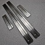 4 pcs Car Door Sill Protector Strips for Nis-san QASHQAI J10 J11 2016-2022, Stainless Steel Auto Threshold Kick Plates Pedal Car Body Styling Decoration Accessory