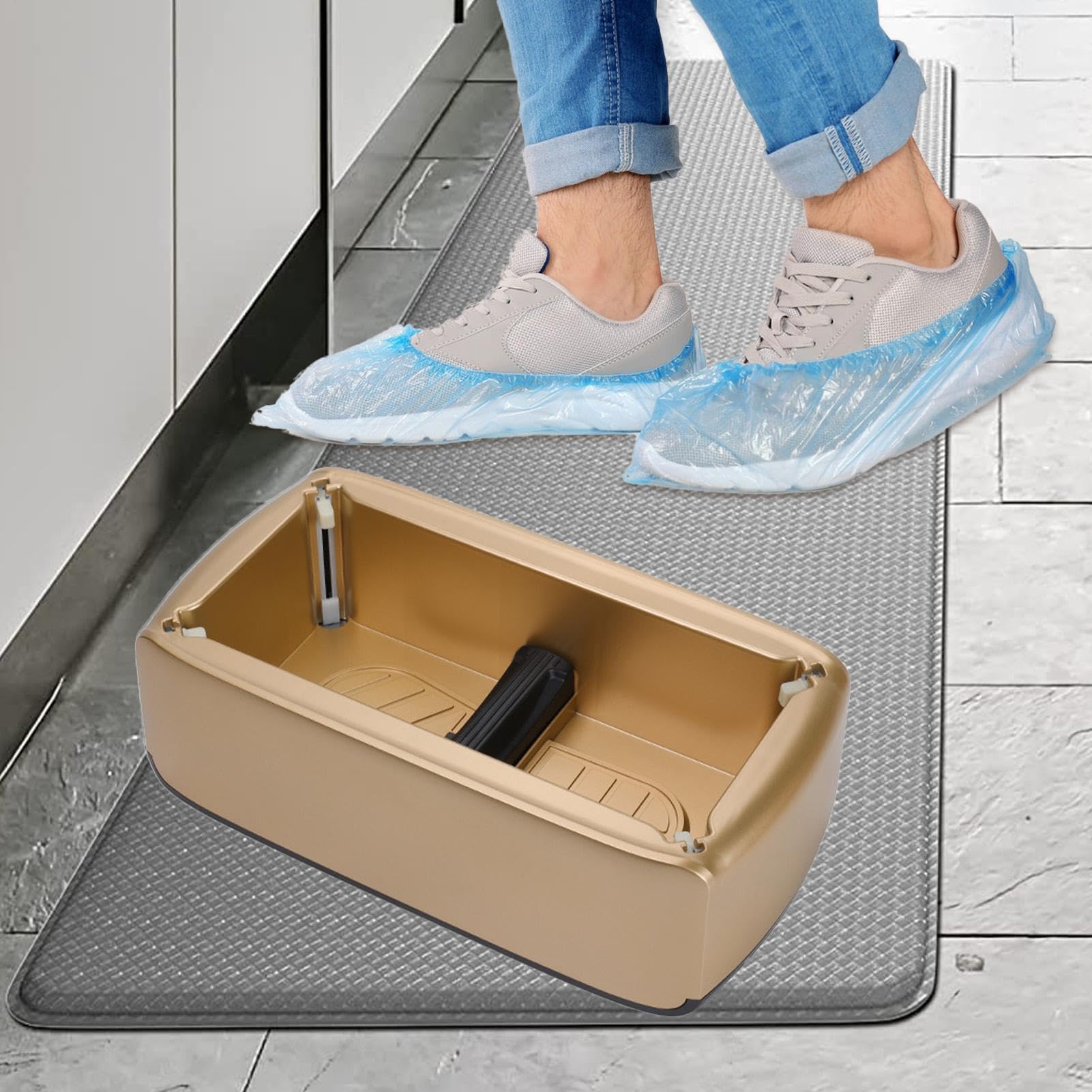 Dispenser copriscarpe,distributore automatico copriscarpe | Dispenser per copri stivali - Dispenser di copriscarpe Macchina avvolgitrice per scarpe con 100 copriscarpe per donna e uomo