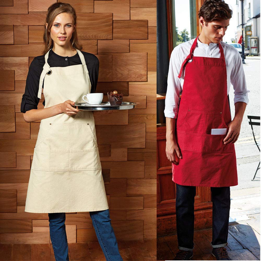 Tablier à bavette coton personnalisé et brodé prénom, texte, oeillet et rivet, 20 motifs, poche 4 compartiments, cuisine top chef, cadeau femme homme, fête des mères, noel, ref PR137