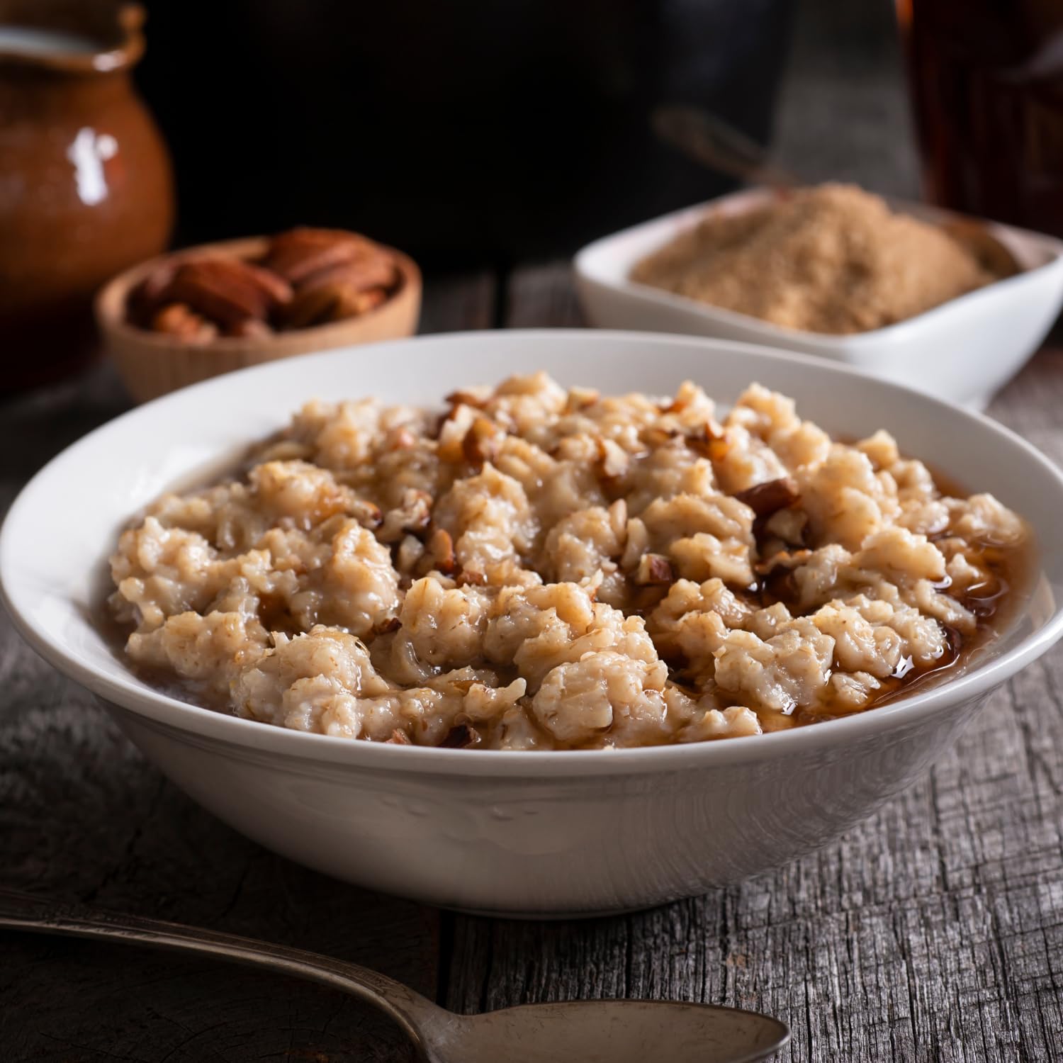 Nutmeg State Nutrition - High Protein Instant Oatmeal Mix, Keto Friendly, 15g Protein, 90 Calories, 0g Sugar, 20 Servings Per Container. 17.6 Ounces (Maple Brown Sugar)