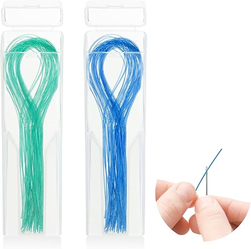 Miniatura 9 de WLLHYF Enhebrador de hilo dental, enhebrador biodegradable, diseño de bucle de nailon multifuncional para tus dientes, hilo dental de limpieza