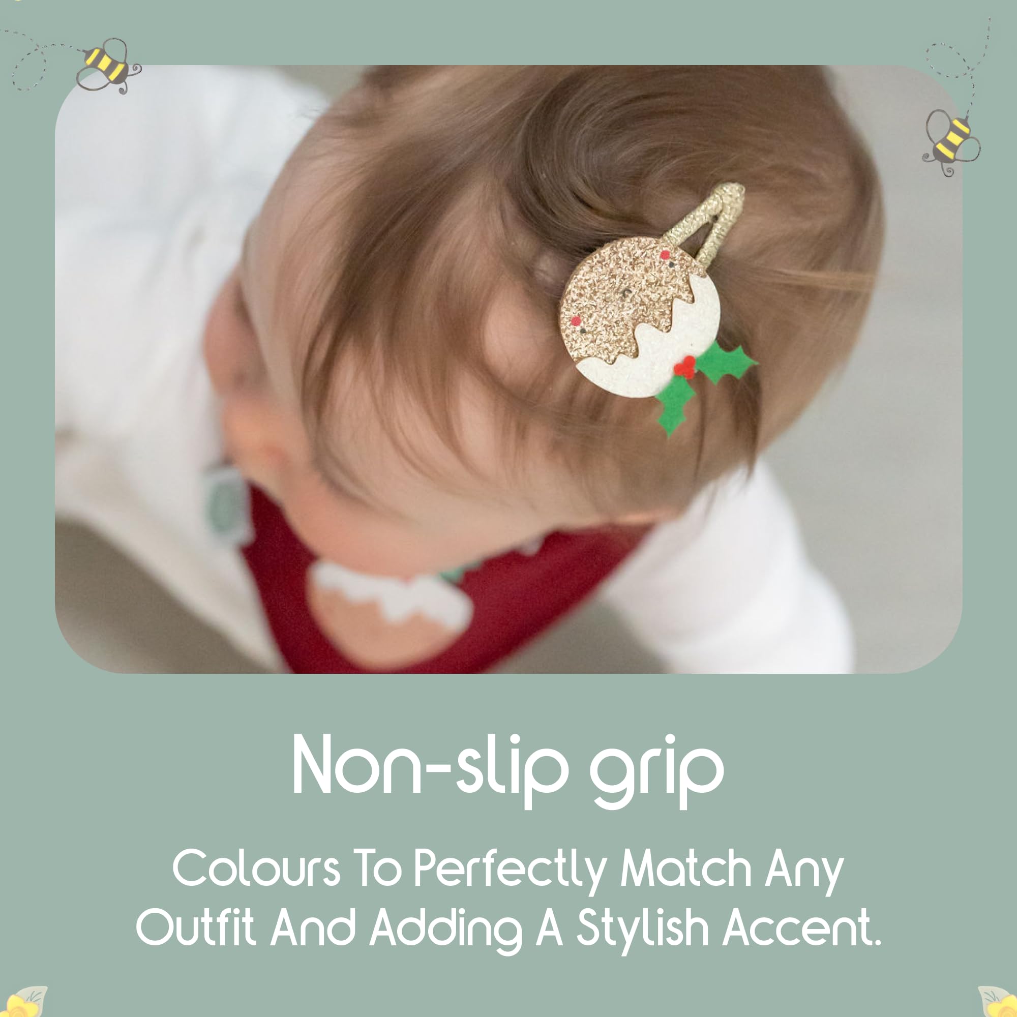 4pcs Christmas Hair Clips Set, Holiday Hair Accessories for Girls and Kids Cute Xmas Hair Clips, Reindeer Hairpin - Image 3