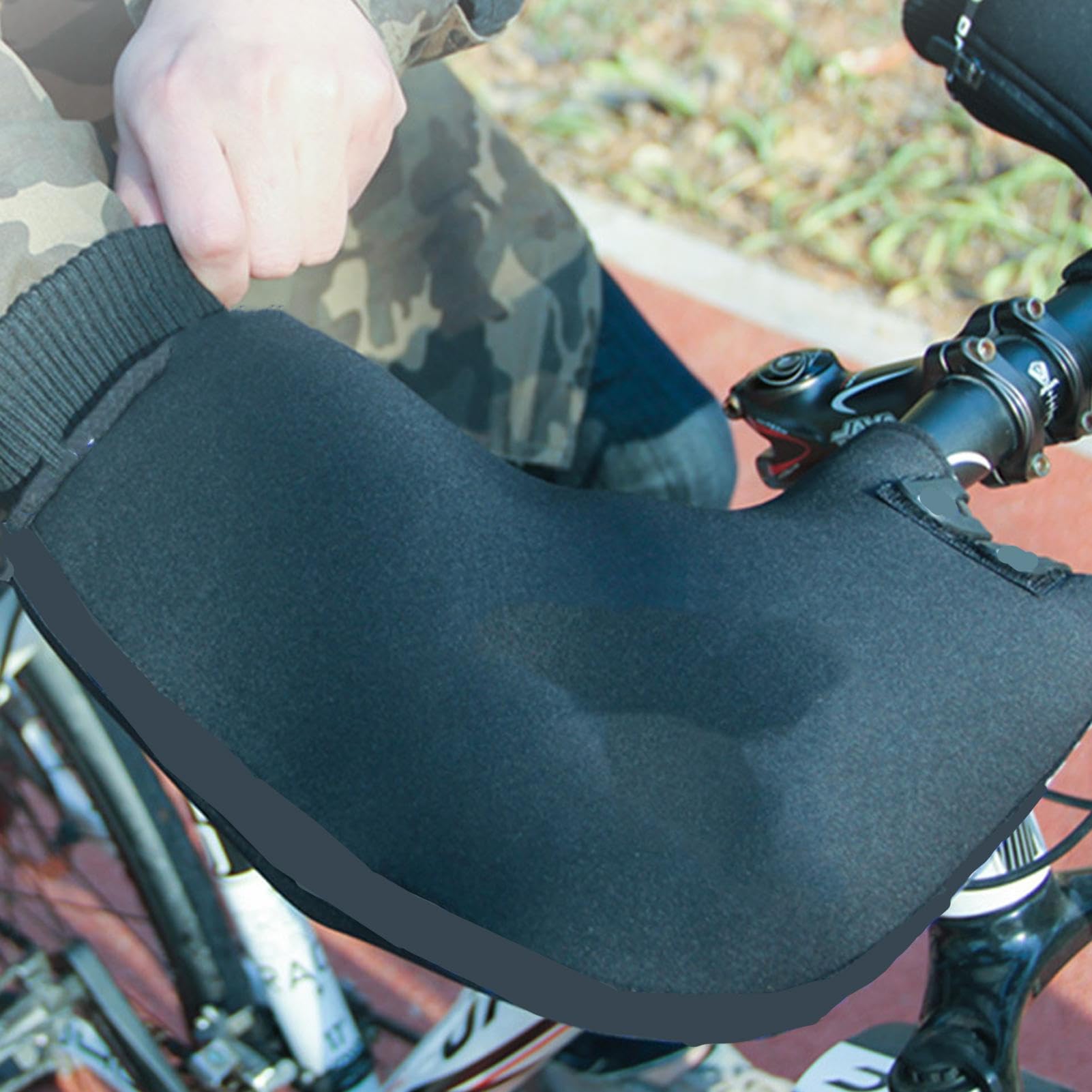 Guantes de manillar de ciclismo, guantes calentadores de manos impermeables para manillar – Guantes calentadores de manos para invierno para ciclismo en invierno