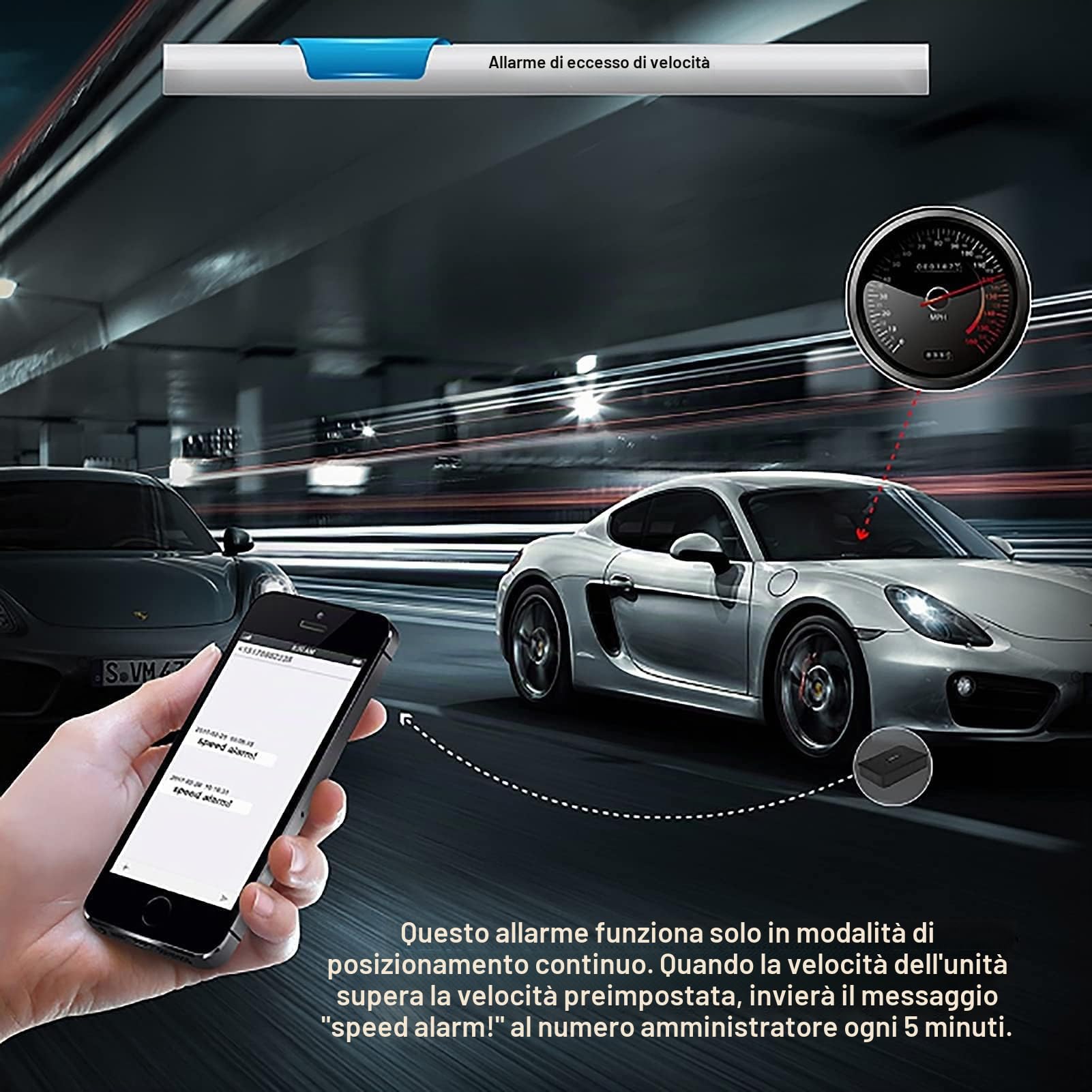 Localizzatore GPS Spia Auto GPS 10000mah, Tracker per Auto con Microfono Smart Alarm Impermeabile con Forte Magnete con L'app Senza Abbonamento Puoi Gestire Più Contemporaneamente