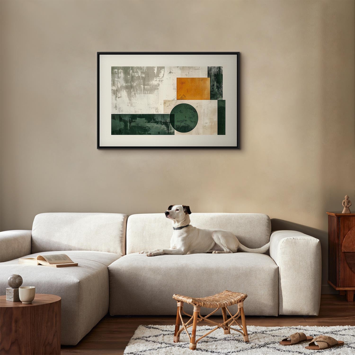 murando - Quadro Moderno Cornice Nera, Retrò Forme Geometriche, 30x20 cm | Chiodi Inclusi, 1 Pezzo, Quadri Moderni, Camera da Letto, Telaio in Legno, Resistenti Allo Sbiadimento, Produzione Europea