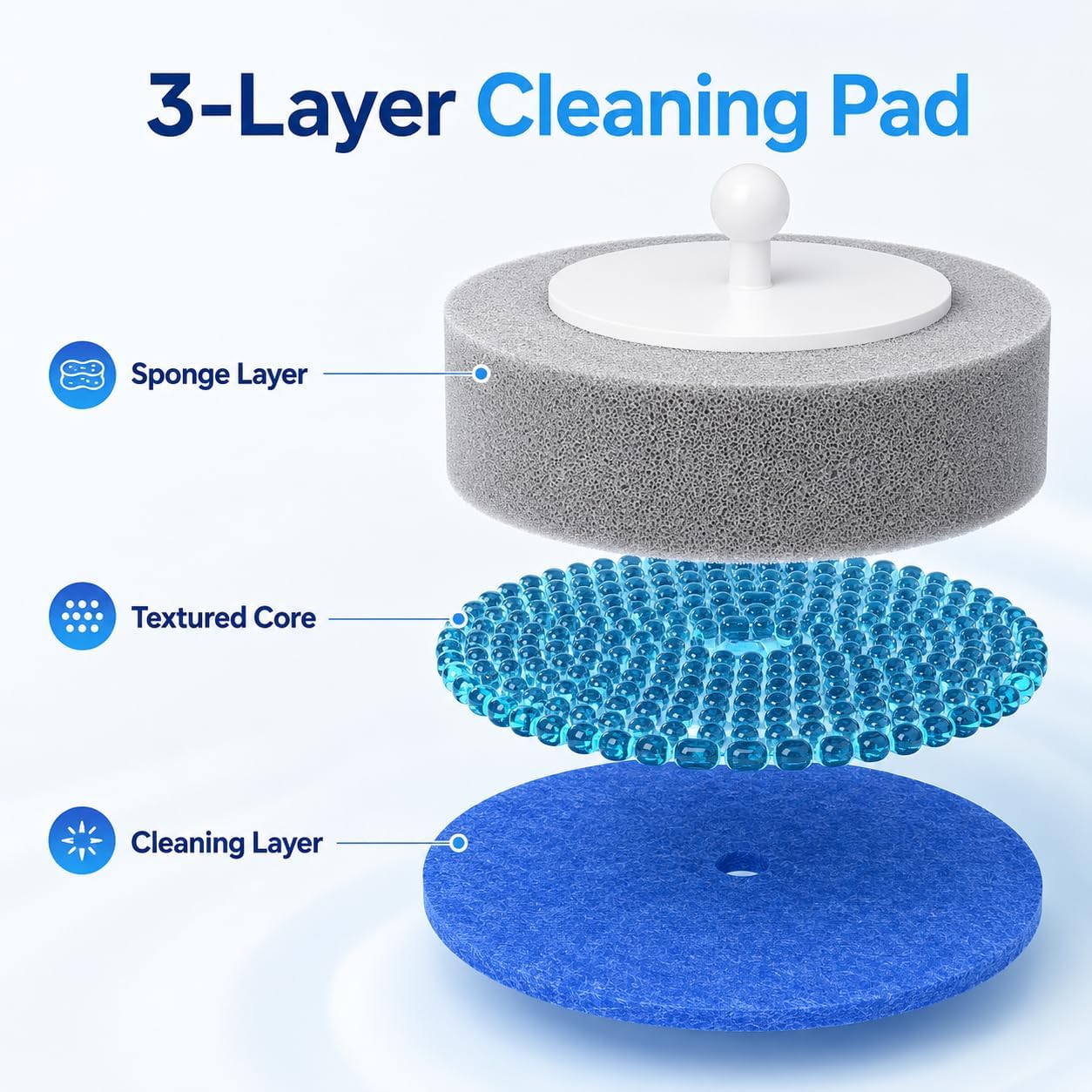 Disposable Toilet Brush with 48 Refills and Replaceable Scrubber Heads | Toilet Bowl Cleaner Wand and Wall-Mounted Holder, Space Saving Bathroom Cleaning System for Home, Apartment and RV