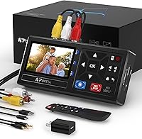 PORTTA VD10 VHS to Digital Converter Recorder with 3" LCD & Remote - Capture VHS, Hi8, Mini DV to USB/SD 1080p No PC Needed