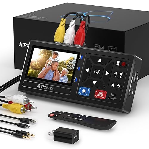 Portta VHS to Digital Converter, Video to Digital Recorder with