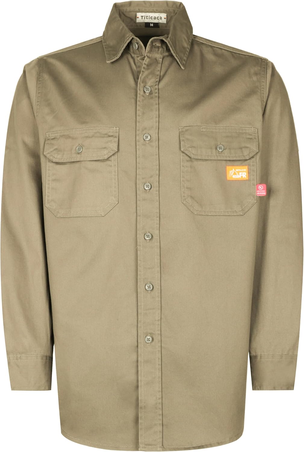 Titicaca FR Shirts for Men 6.5oz Lightweight Flame Resistant Button Down Work Shirt Fire Retardant Welding Shirt