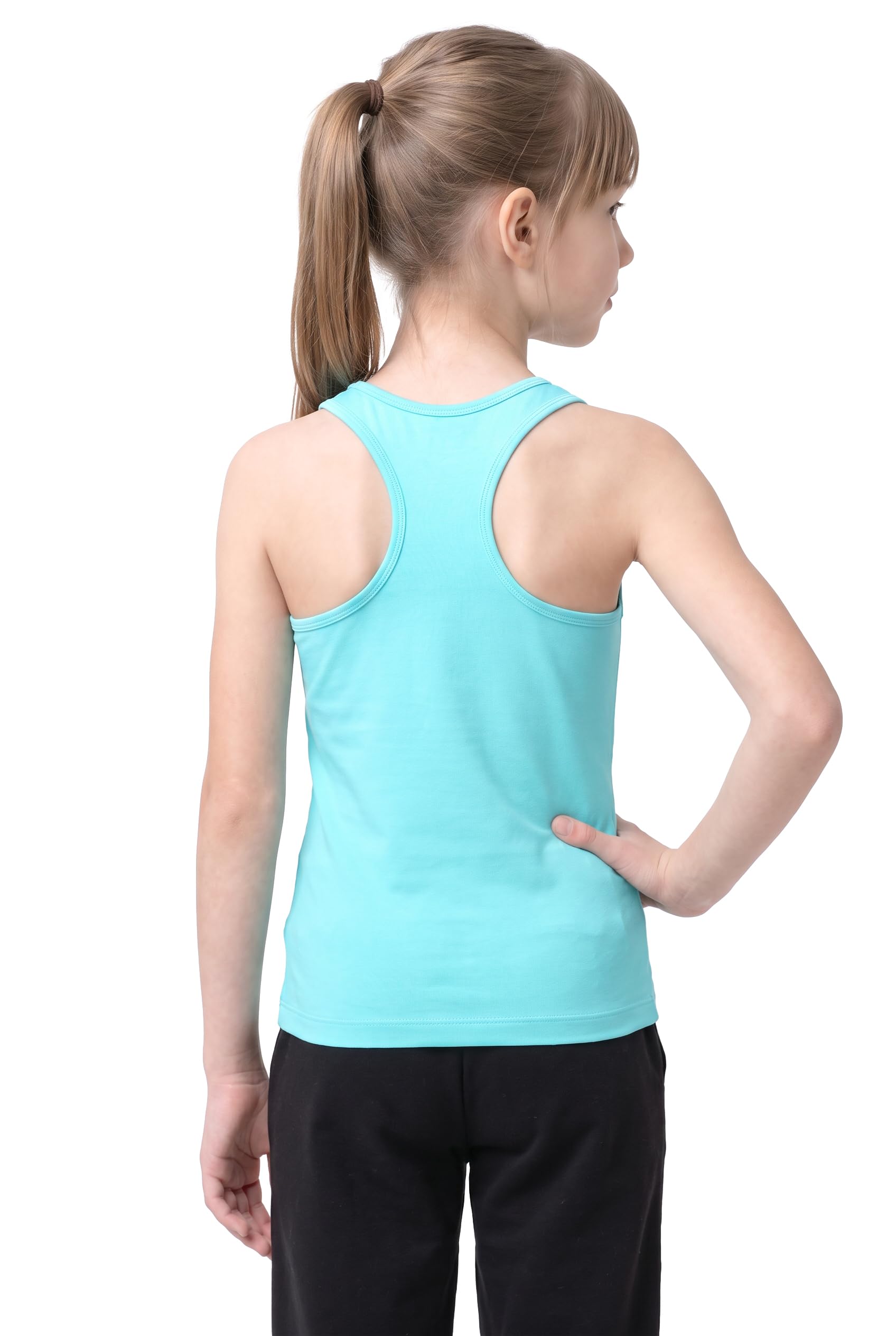 Kurve Premium Girls Seamless Supersoft Wide Strap Comfortable Racerback Tank (Made with Love in The USA)