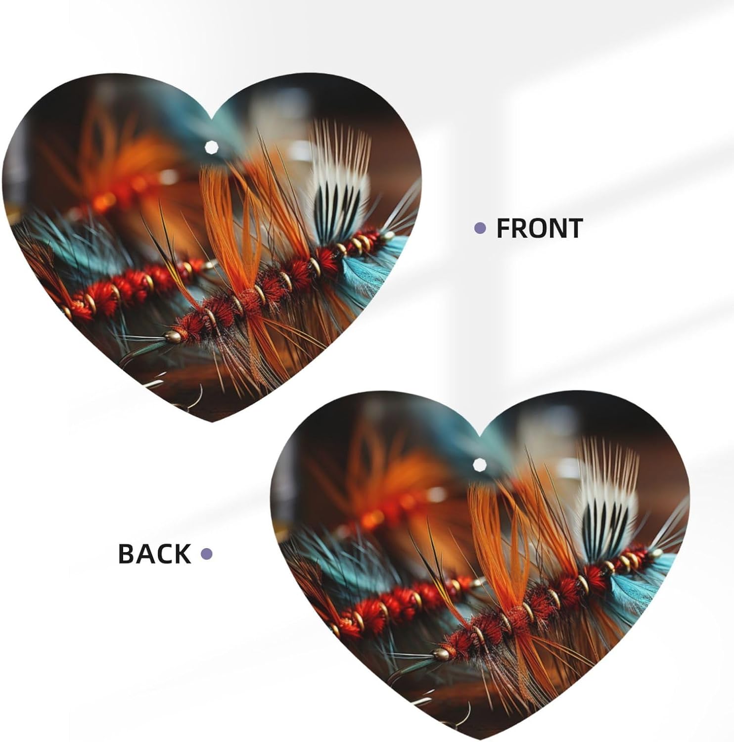 Car Air Freshener 24 PCS Fly Fish Hanging Car Air Fresheners Auto Interior Decor Card Freshener Strong Scented Card Lavender Cars Scents for Office Bedroom Close Drawer Heart Shape