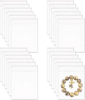 4 x 4 inch Plastic Bags with Seal 500 Count Small Clear Cellophane Bags Adhesive Square Sealable Bag for Packaging Bakery Cookies Cards Paints Jewelry Bracelets Candy Snacks Gifts