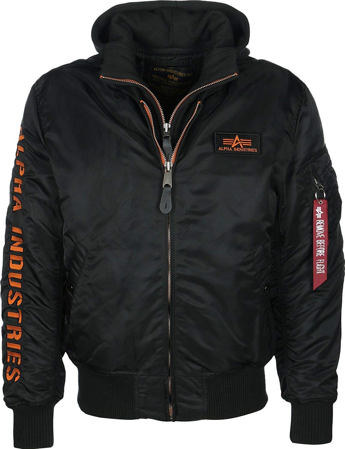 Alpha Industries MA-1 D-Tec SE Bomberjacke für Herren Black/Orange