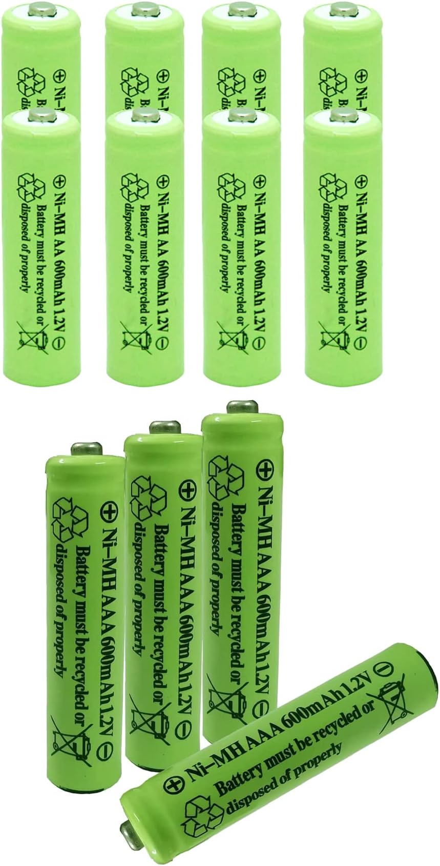 GSUIVEER NiMH AA AAA Rechargeable Batteries 1.2V PreCharged for Garden Landscaping
