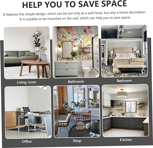 Miniatura 6 de Pares de ganchos adhesivos para colgar en la pared, para cocina, baño, sala de estar, tira de alimentación con hebilla de pared
