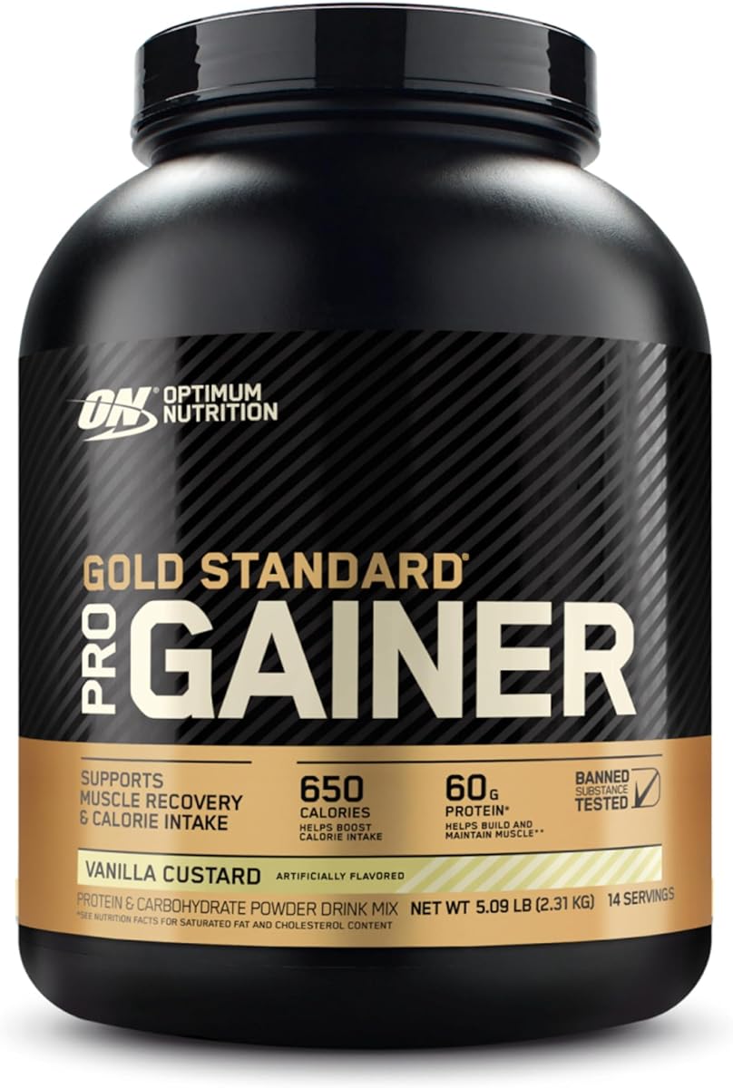 Optimum Nutrition Gold Standard Pro Gainer, Weight Gainer Protein Powder, Vanilla Custard, 5.09 Pounds (Packaging May Vary)