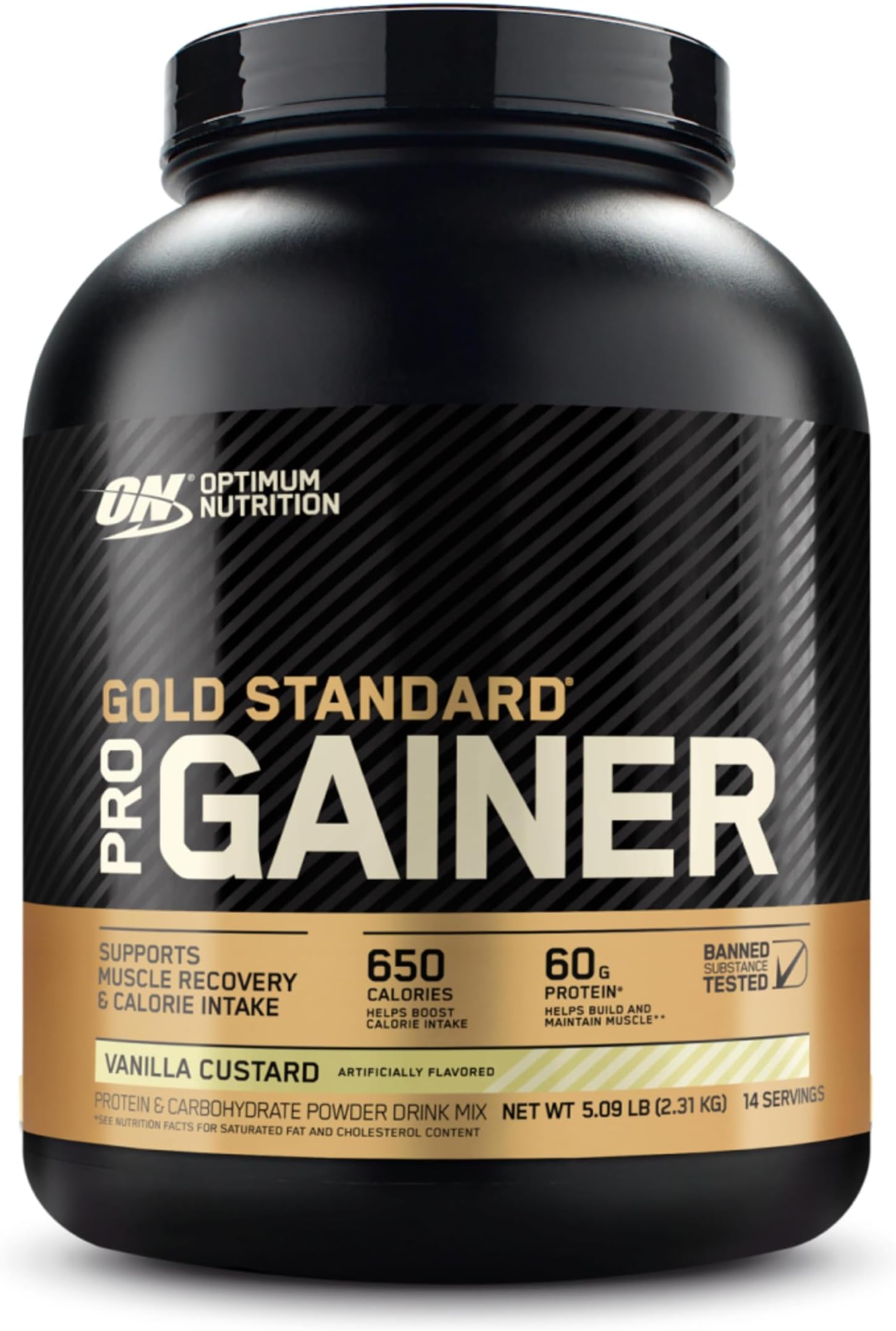 Optimum Nutrition Gold Standard Pro Gainer, Weight Gainer Protein Powder, Vanilla Custard, 5.09 Pounds (Packaging May Vary)