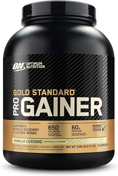 Optimum Nutrition Gold Standard Pro Gainer, Weight Gainer Protein Powder, Vanilla Custard, 5.09 Pounds (Packaging May Vary)