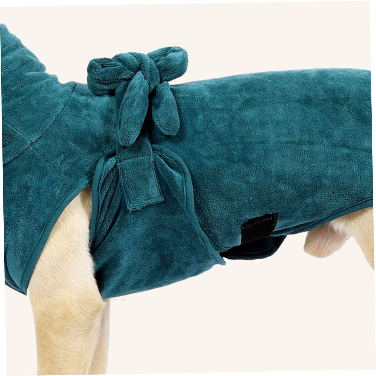 Hundebademantel Schnelltrocknend mit Taillengürtel, Nylon Polyester | Grün, für 2-15kg, Weich und Warm, für Hund und Welpe, Leicht zu Reinigen