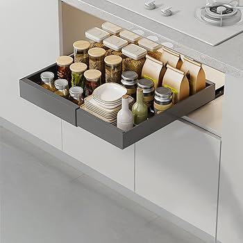 Cestello Portaoggetti In Ferro Sottopensile, Ripiano Sospeso In Filo Metallico Per Dispensa Da Cucina 87923911