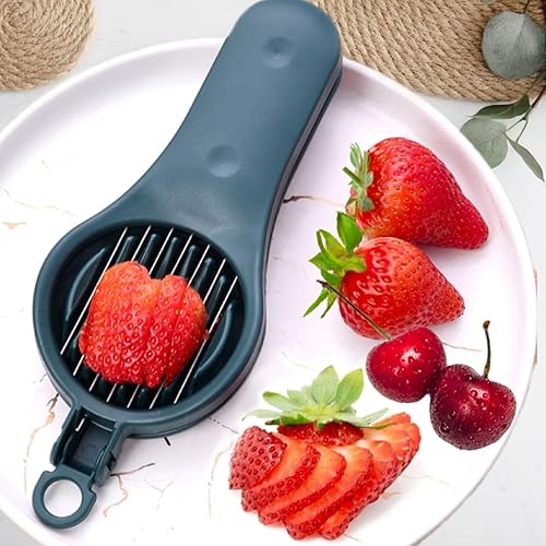 Miniatura 6 de Removedor multifuncional 2 en 1 de descarador de cerezas, cortador de frutas, herramienta de deshuesador de cerezas para cerezas, uvas, aceitunas,