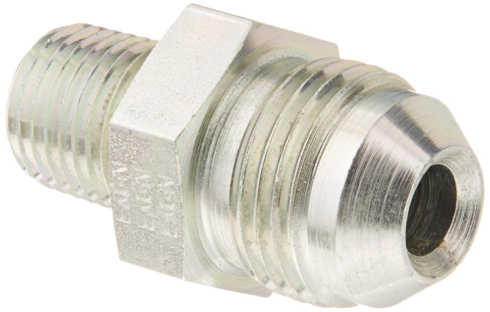Eaton Aeroquip 2021-4-8S Male Connector, Male 37 Degree JIC, Male Pipe Thread, JIC 37 Degree & NPT End Types, Carbon Steel, 1/2 JIC(m) x 1/4 NPT(m) End Size, 1/2