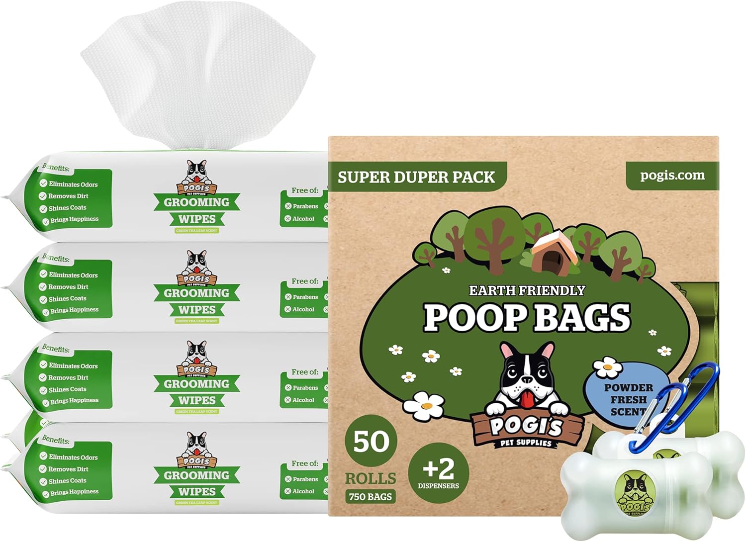 Pogi's Ultimate Dog Walk n' Wipe Combo Pogi's 750 Dog