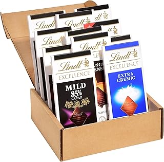 Lindt Schokolade EXCELLENCE Tafel Set | 1100 g | 11 EXCELLENCE Tafeln: 50% Mild, 70%, 78%, 85%, 99%, Mild 70%, 85%, 90%, Fleur de Sel, Extra Cremig, Orange Intense | Großpackung | Schokoladengeschenk