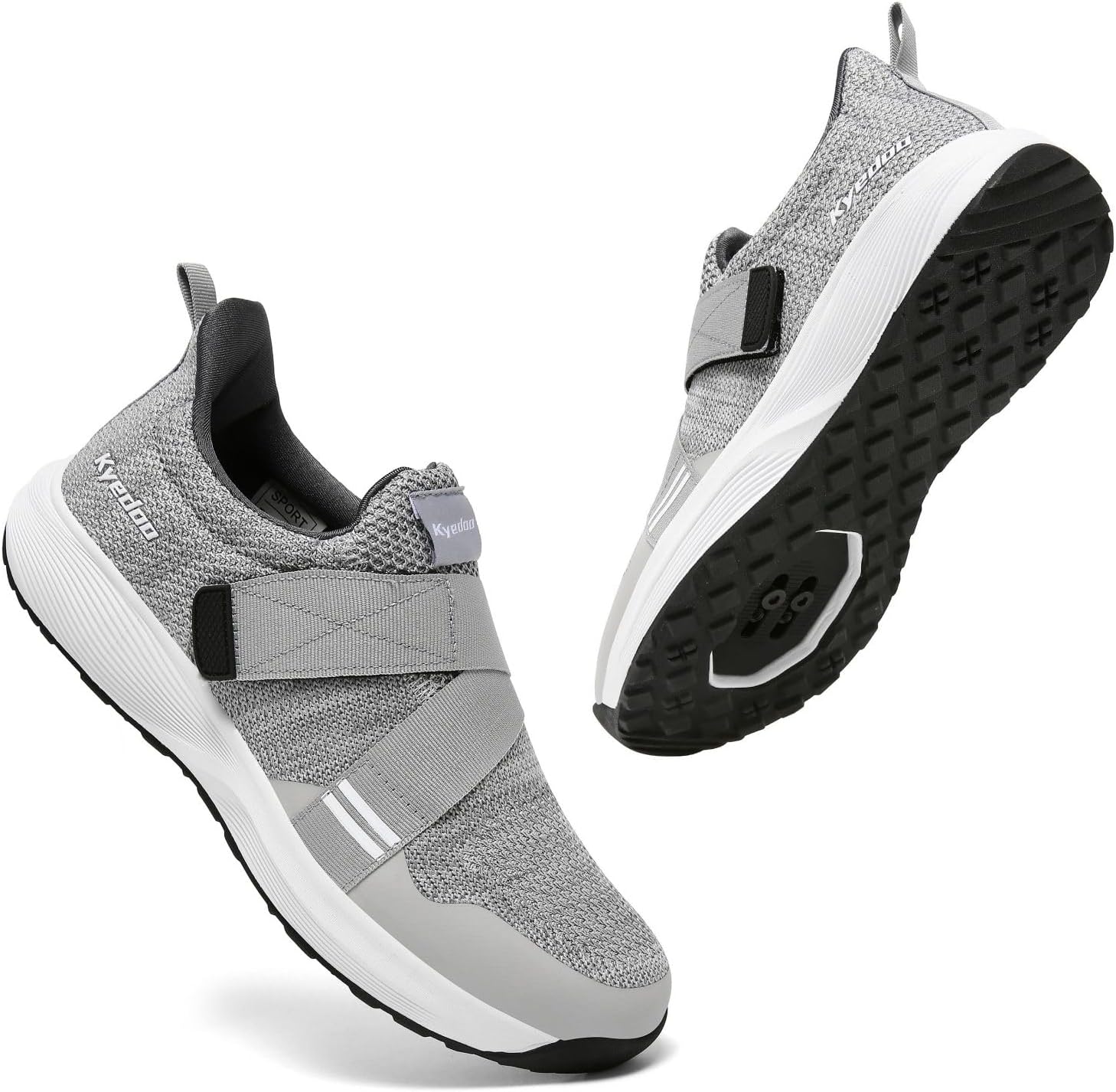 Kyedoo Men‘s Indoor Cycling Shoes Compatible with SPD Cleats, Comfortable Walkable Bike Shoes, Cleats Included