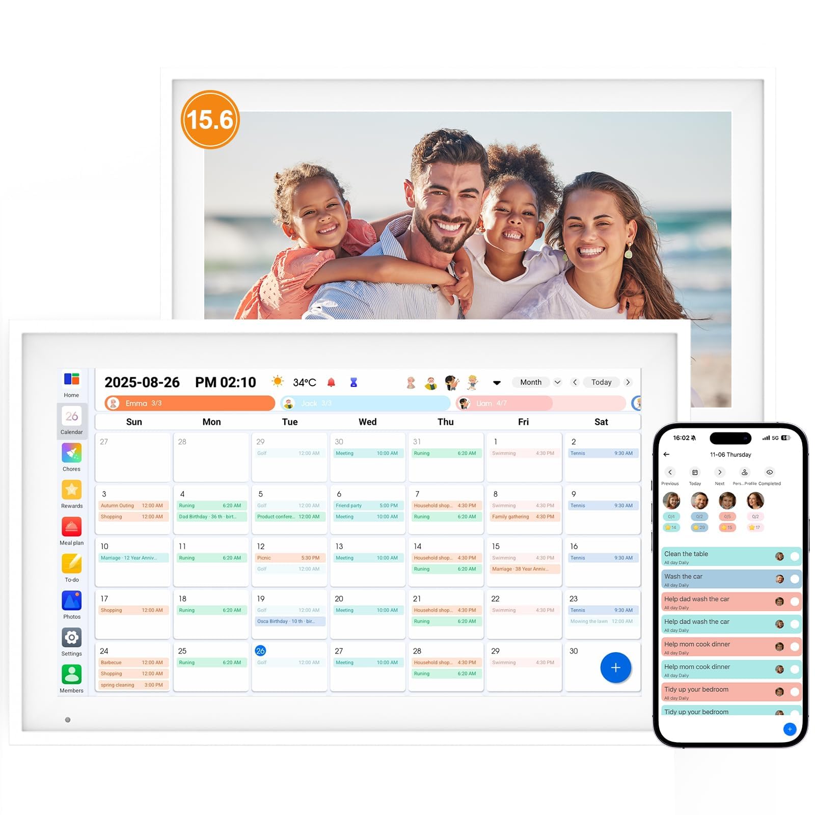 Linkdaze 15.6-Inch Digital Calendar