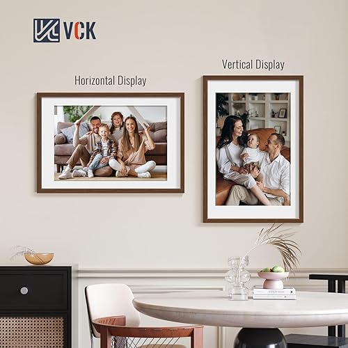 Miniatura 6 de VCK Paquete de 4 marcos para póster de 20 x 30 pulgadas, de madera marrón con plexiglás pulido, para fotos de 16 x 24 pulgadas con paspartú o de 20