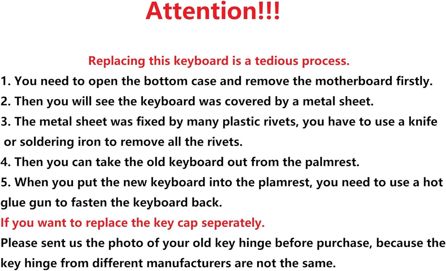 Laptop Replacement US Keyboard for Toshiba Satellite S55-C5274 S55-C5262 S55-C5274 S55-C5278